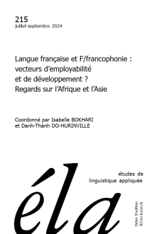 Langue française et F/francophonie : vecteurs d’employabilité et de développement ? Regards sur l’Afrique et l’Asie