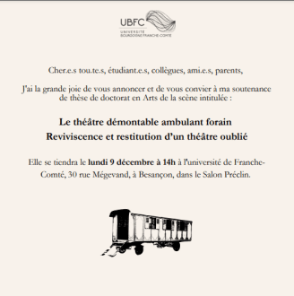 Le théâtre démontable ambulant forain Reviviscence et restitution d’un théâtre oublié