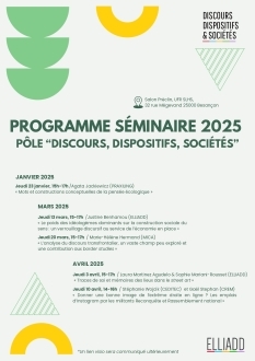 Séminaire du pôle “DISCOURS, DISPOSITIFS, SOCIÉTÉS”