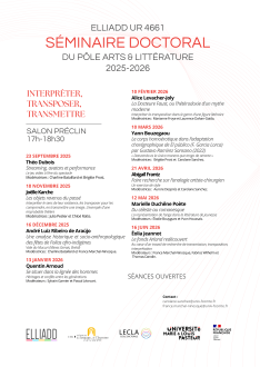 Séminaire doctoral du pôle Arts et Littérature