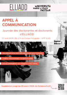 Première journée des doctorantes et doctorants d’ELLIADD