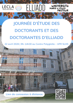 Première journée des doctorantes et doctorants d’ELLIADD